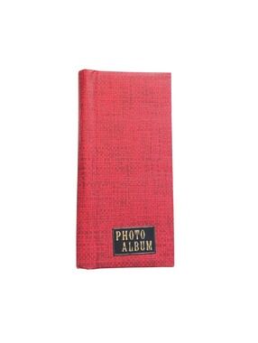 Vintage Red Photo Album with Snapshot Sized Sleeves